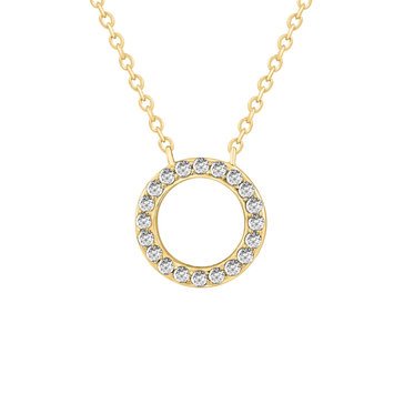 Because by Navy Star Diamond Open Circle Pendant