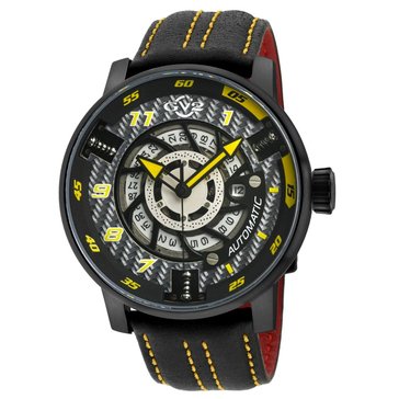 Gevril Men's GV2 Motorcycle Leather Strap Watch