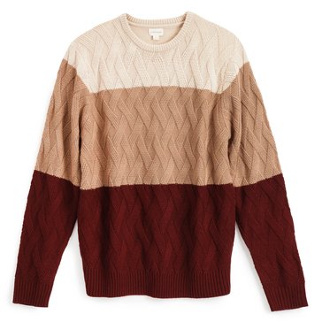 Eight Bells Men's Colorblock Basket Stitch Sweater SEPT 