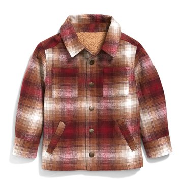 Old Navy Toddler Boys Cozt Lined Plaid Shacket