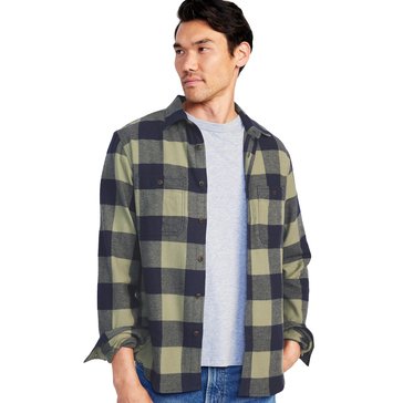 Old Navy Men's Long Sleeve Plaid Flannel