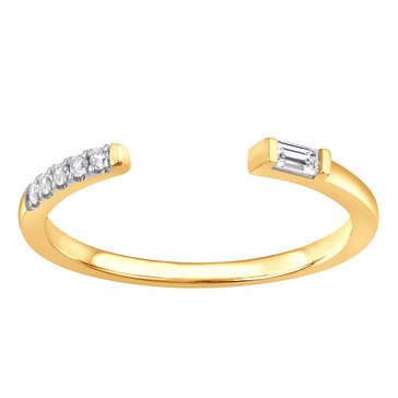 Because by Navy Star 1/10 cttw Diamond Open Space Ring