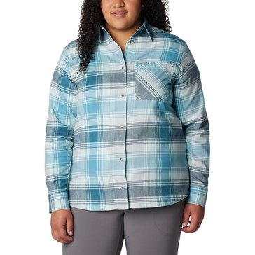 Columbia Women's Plus Calico Basin Flannel Long Sleeve Shirt