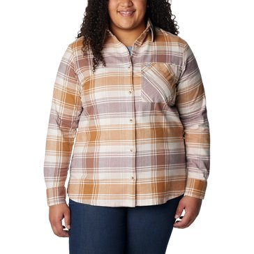 Columbia Women's Plus Calico Basin Flannel Long Sleeve Shirt