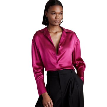 Banana Republic Women's Long Silk Charmeuse Resort Collar Blouse (Petite) (Petites)