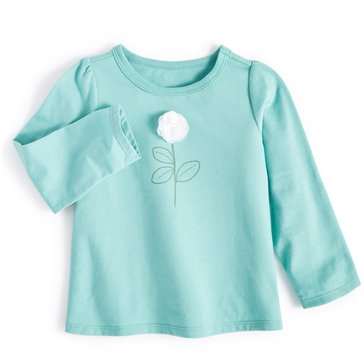 Wanderling Baby Girls' Floral Fluff Tee