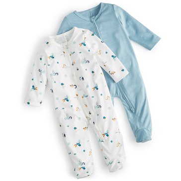 Wanderling Baby Boys' ABC Printed Coverall 2-Pack