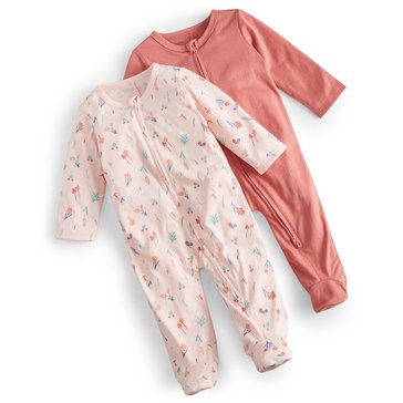 Wanderling Baby Girls' Magical Floral Coverall 2-Pack