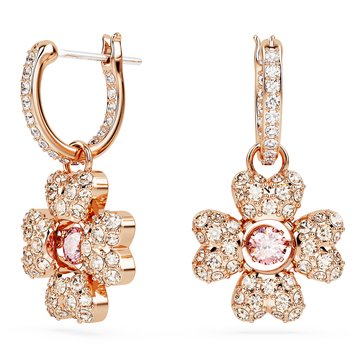 Swarovski Idyllia Clover Drop Hoop Earrings