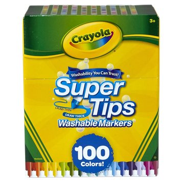 Crayola Washable Super Tips Markers, 100-Count