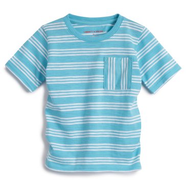 Liberty & Valor Toddler Boys Short Sleeve Striped Pocket Tee