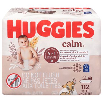 Huggies Calm Fragrance Free Baby Wipes 2-Pack