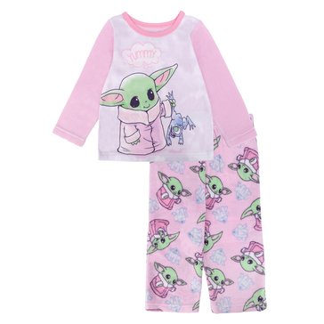 Disney Baby Girls Yoda Child Microfleece 2-Piece Pajamas