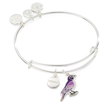 Alex + Ani Violet Backed Starling Charm Bangle