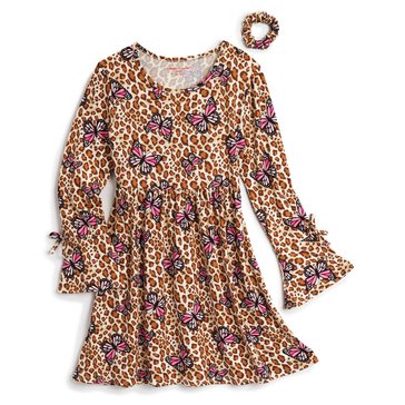 Liberty And Valor Little Girls' Bell Sleeve Butterfly Dress