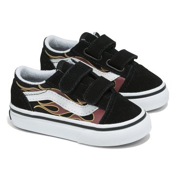 Vans Toddler Boys Old Skool V Metallic Flame Sneaker