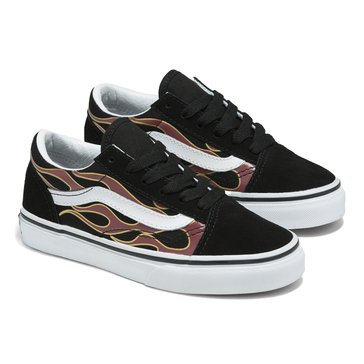 Vans Little Boys Old Skool V Metallic Flame Sneaker