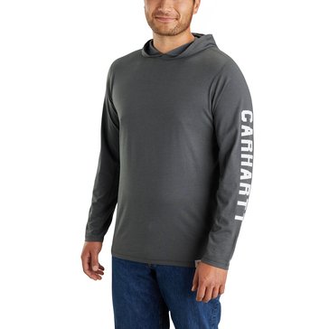 Carhartt Men's Force Relaxed Fit Midweight Logo Graphic Pullover Hoodie Long Sleeve Tee