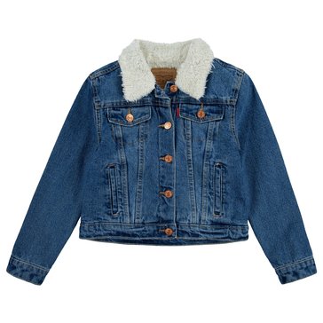 Levi's Big Girls Sherpa Denim Jacket