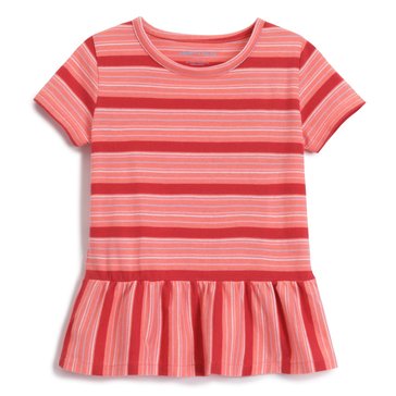 Liberty & Valor Toddler Girls Stripe Peplum Tee