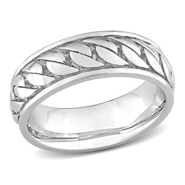 Sofia B. Men's Ribbed Design Ring