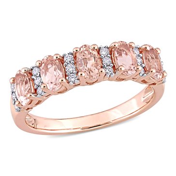 Sofia B. 1/6 cttw Diamond and 1 cttw Morganite Ring