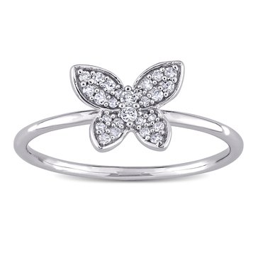 Sofia B. 1/8 cttw Diamond Butterfly Ring