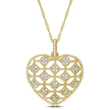 Sofia B. 1/5 cttw Diamond Heart Necklace