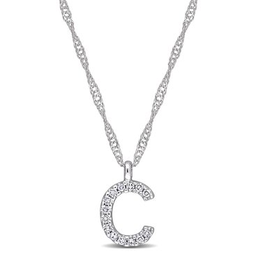 Sofia B. Diamond Accent Initial Pendant Necklace
