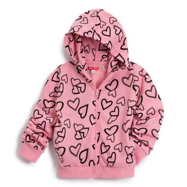 Liberty & Valor Little GIrls' Printed Zip Hoodie