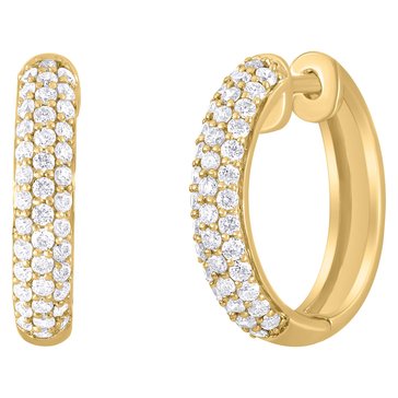 Because by Navy Star 1/2 cttw Diamond Hoop Earrings