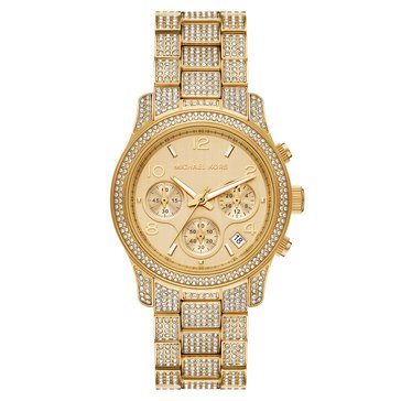 Michael Kors Women's Runway Chronograph Pave Bracelet Watch