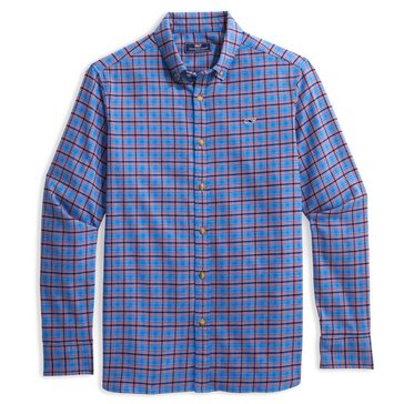 Vineyard Vine Men's Flannel Check Whale Shirt