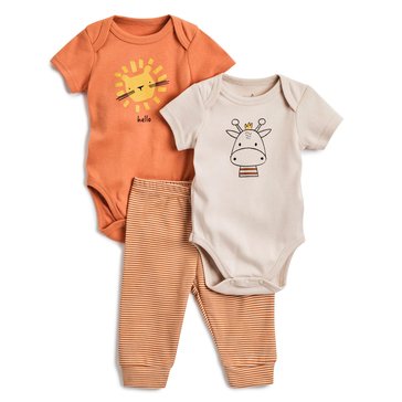 Wanderling Baby Boys Hello Bodysuits And Pant 3 Piece Set