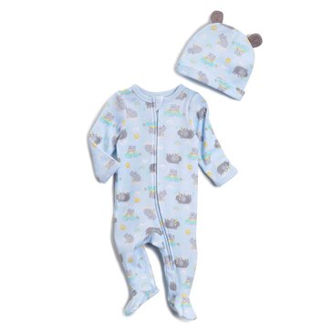 Wanderling Baby Boys Rhino Coverall With Hat