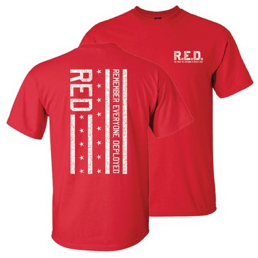 MV Sport Men's R.E.D. Vertical Flag Red Friday Classic Tee