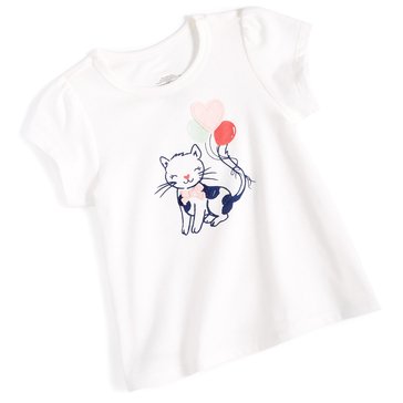 Wanderling Baby Girls' Kitty Pal Short Sleeve Tee