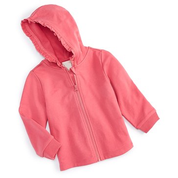 Wanderling Baby Girls' Solid Hoodie