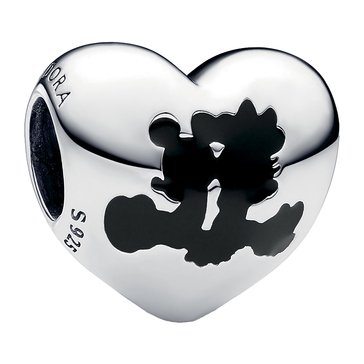 Pandora x Disney Mickey Mouse and Minnie Mouse Heart Charm