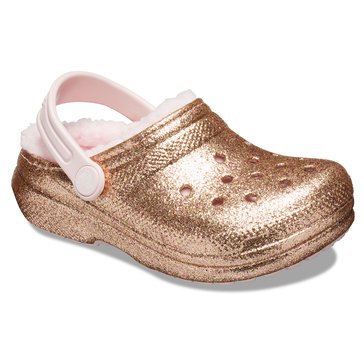 Crocs Little Kids Classic Lined Glitter Clog