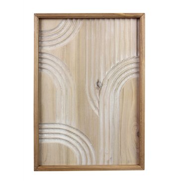 Youngs Inc Wood Frame Abstract Wall Art