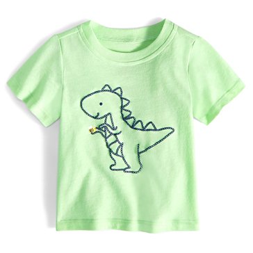 Wanderling Baby Boys' Stitched Dino Short Sleeve Tee