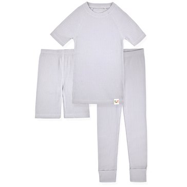 Sleep On It Baby Unisex 3-Piece Short Sleeve Ribbed Knit Tight Fitting Sleep Set