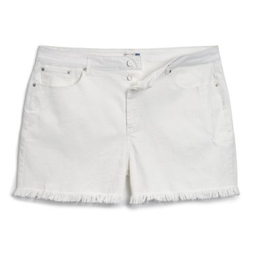 Yarn & Sea Women's Plus Mid Rise Denim Shorts