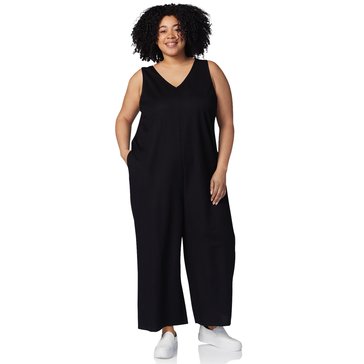 Yarn & Sea Women's Sleeveless V Neck Jumpsuit (Plus Size)