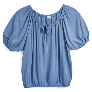 Yarn & Sea Women's Short Sleeve Peasant Top (Plus Size)