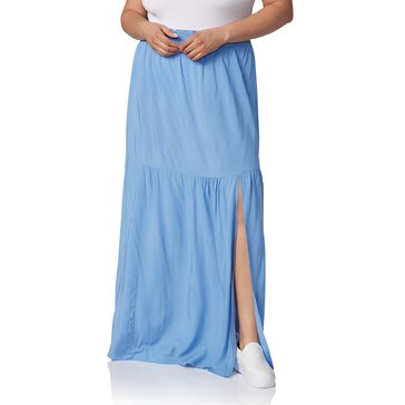 Yarn & Sea Women's Side Slit Maxi Skirt (Plus Size)