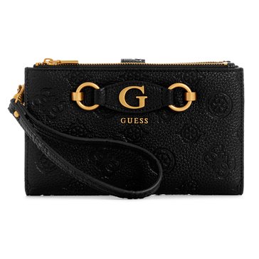 Guess Izzy Peony Debossed Double Zip Organizer