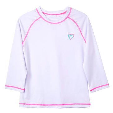 Pink Platinum Little Girls' Rashguards