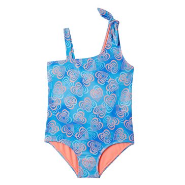 Limited Too Little Girls' Foil Retro Heart One Piece Swimsuit